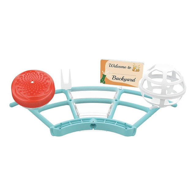 NETVUE by Birdfy Pro Perch - Wider Extension Perch to DIY Add-ons Including Suet Ball, Mini Hummingbird Feeder, Fruit Holder, Jelly Feeder and Welcome Card, Ideal for Bird Lover (Blue)