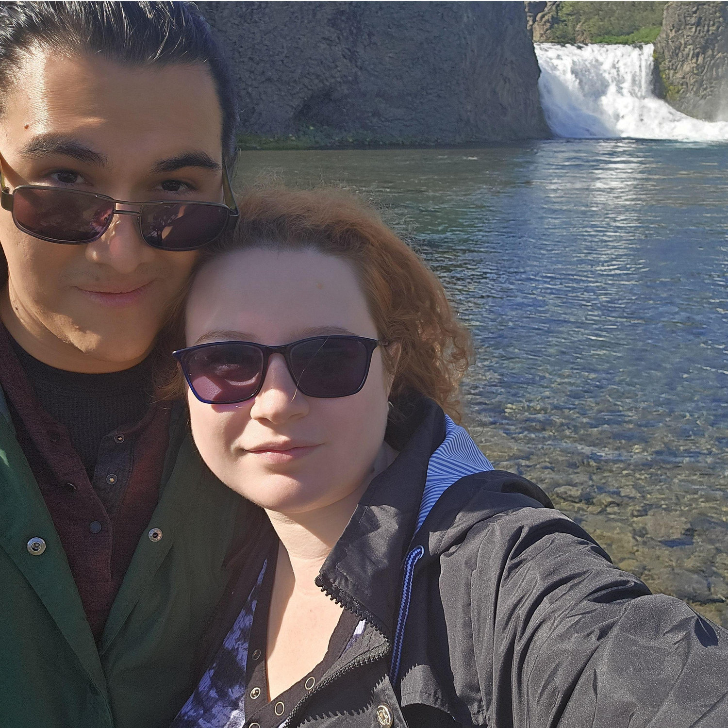 The waterfalls in Iceland are beautiful