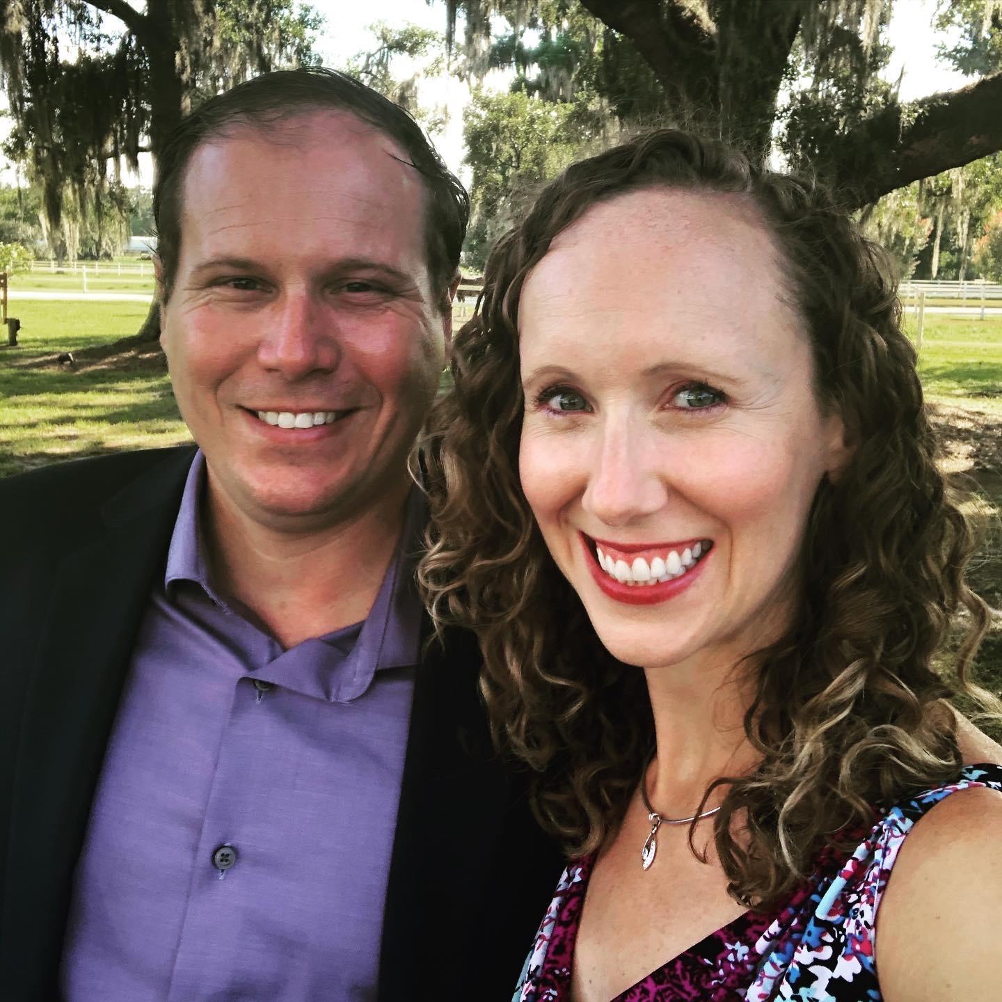 Big smiles at Brandi and CJs wedding.
