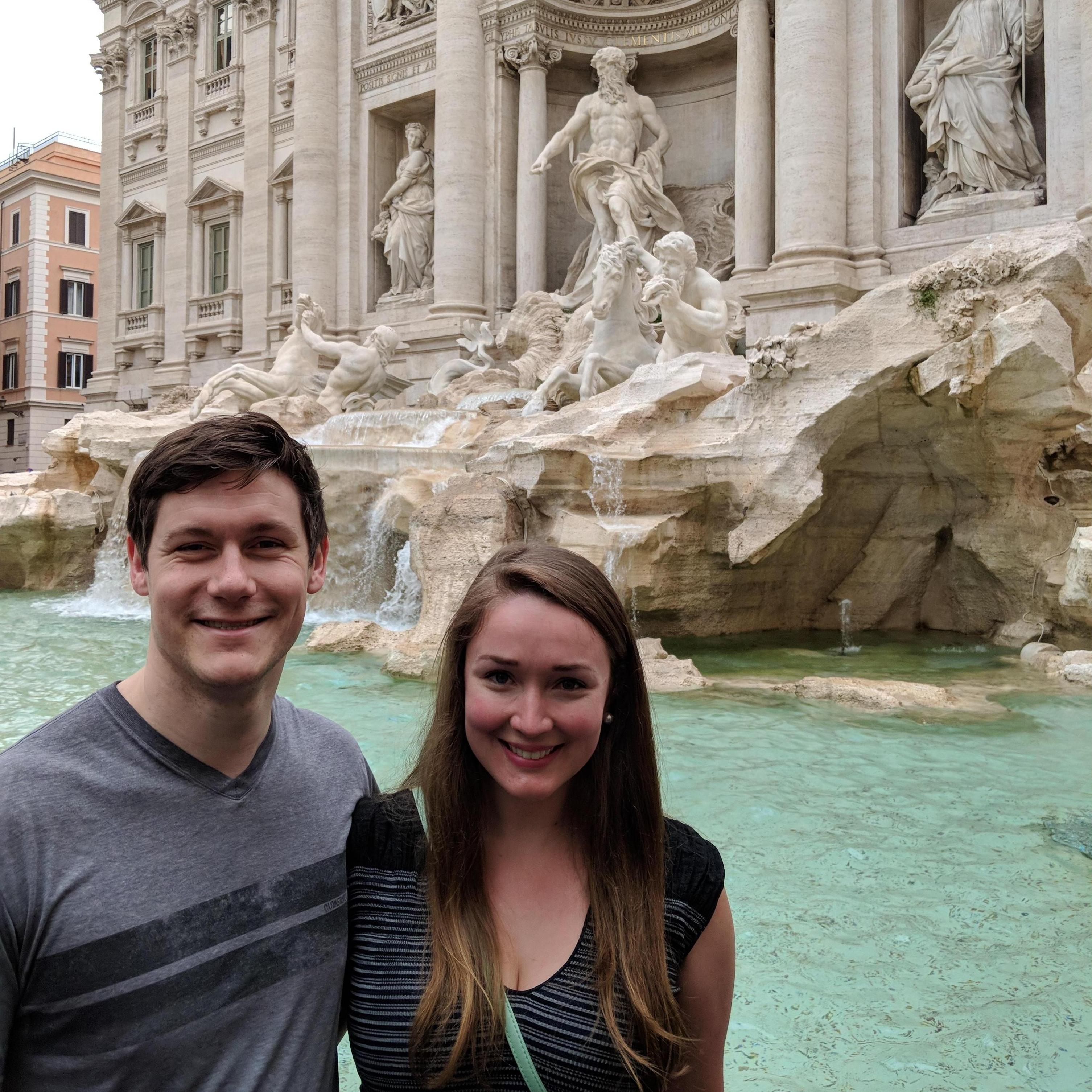 Hanging out in front of the Trevi Fountain, Rome 2018