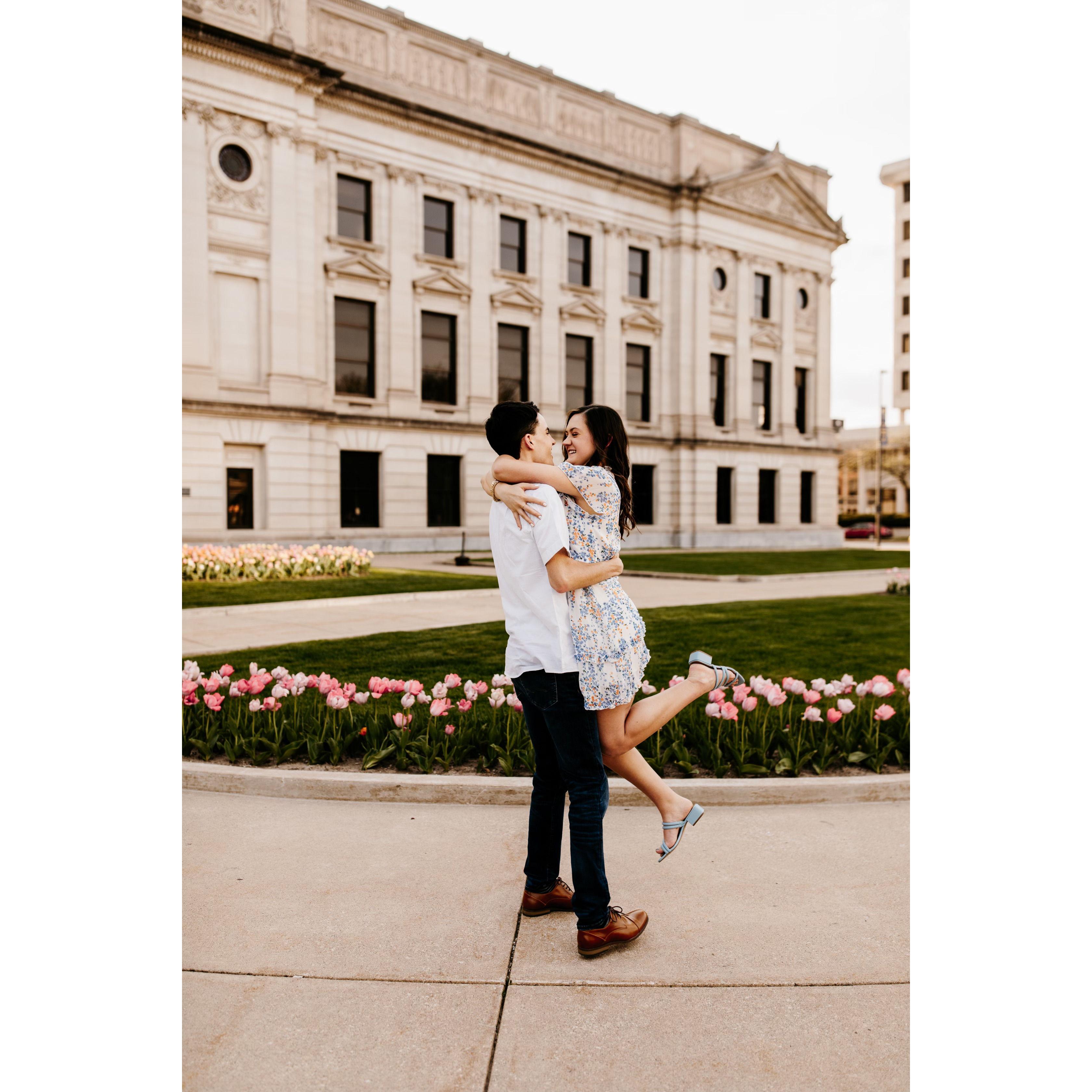 One of our engagement pics from our photographer!