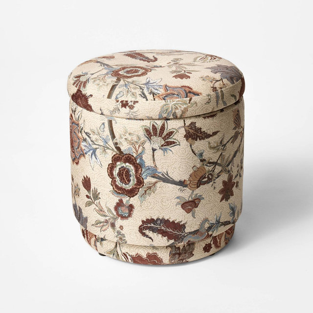 Swivel Storage Ottoman Floral Pattern - Threshold™ designed with Studio McGee