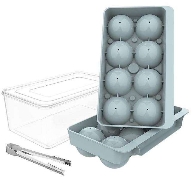 Combler Mini Ice Cube Tray with Lid and Bin, Ice Trays for Freezer 3 Pack,  123X3