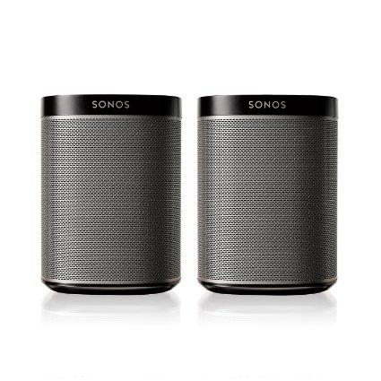 Sonos PLAY:1 2-Room Wireless Smart Speakersfor Streaming Music - Starter Set Bundle (Black)