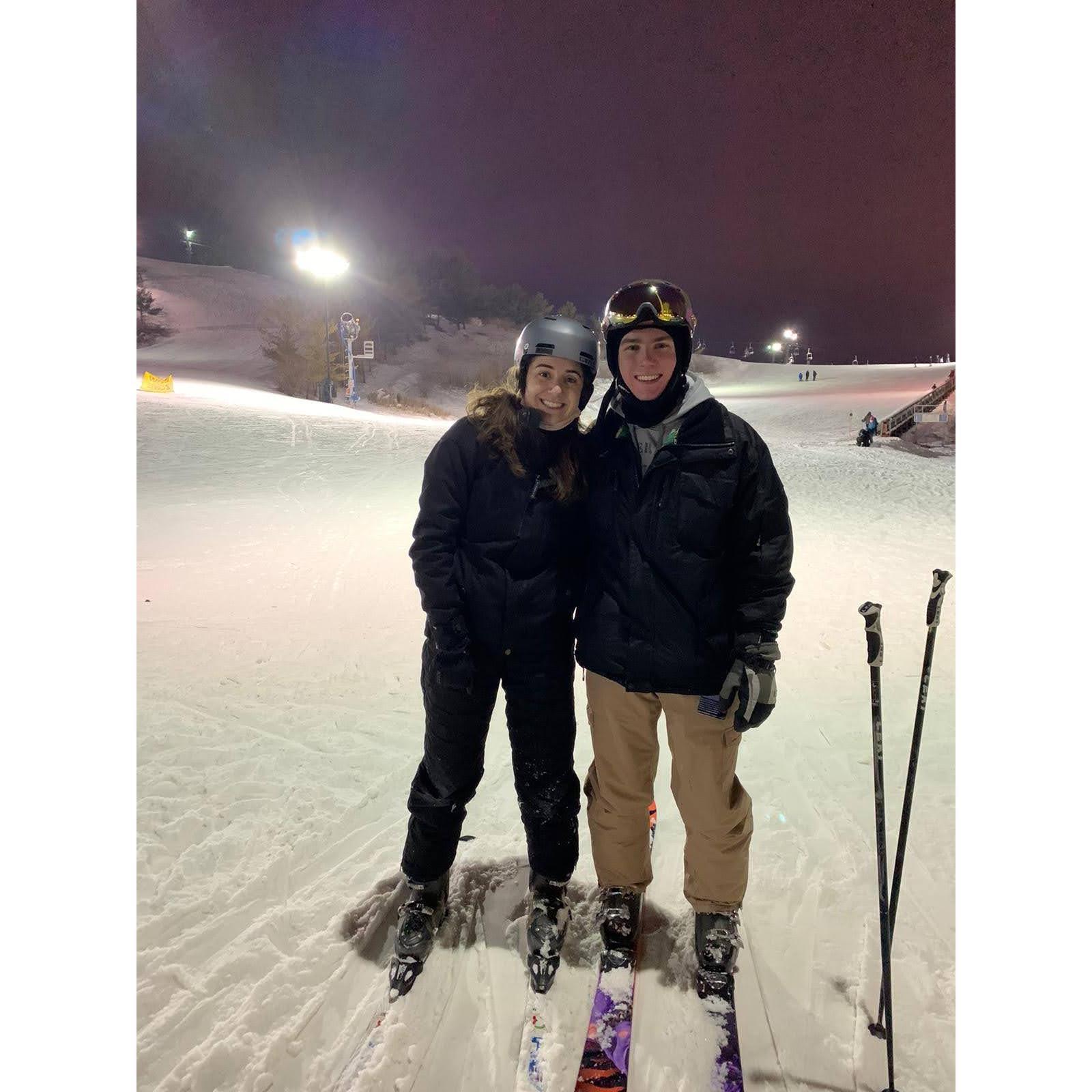 January 2021: One of us is a phenomenal skier and the other is very afraid