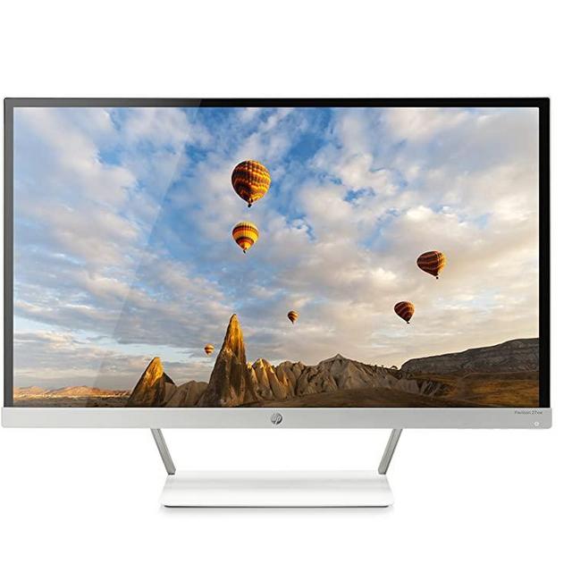 HP Pavilion 27-inch FHD IPS Monitor with LED Backlight (27xw, Snow White and Natural Silver)