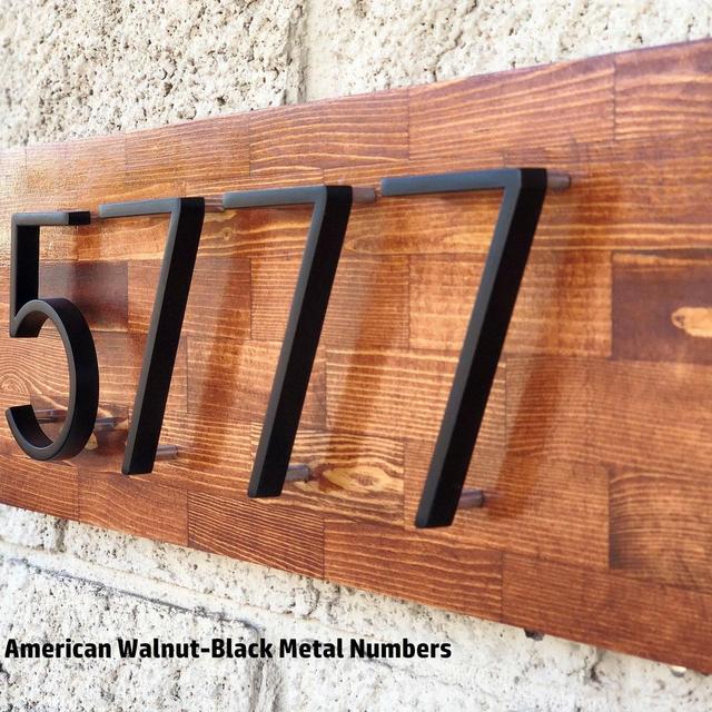 Modern Floating Number Wood Address Sign For Home or Office, Home Wood Address Sign, Modern House Numbers, House Warming gift, New Home Gift