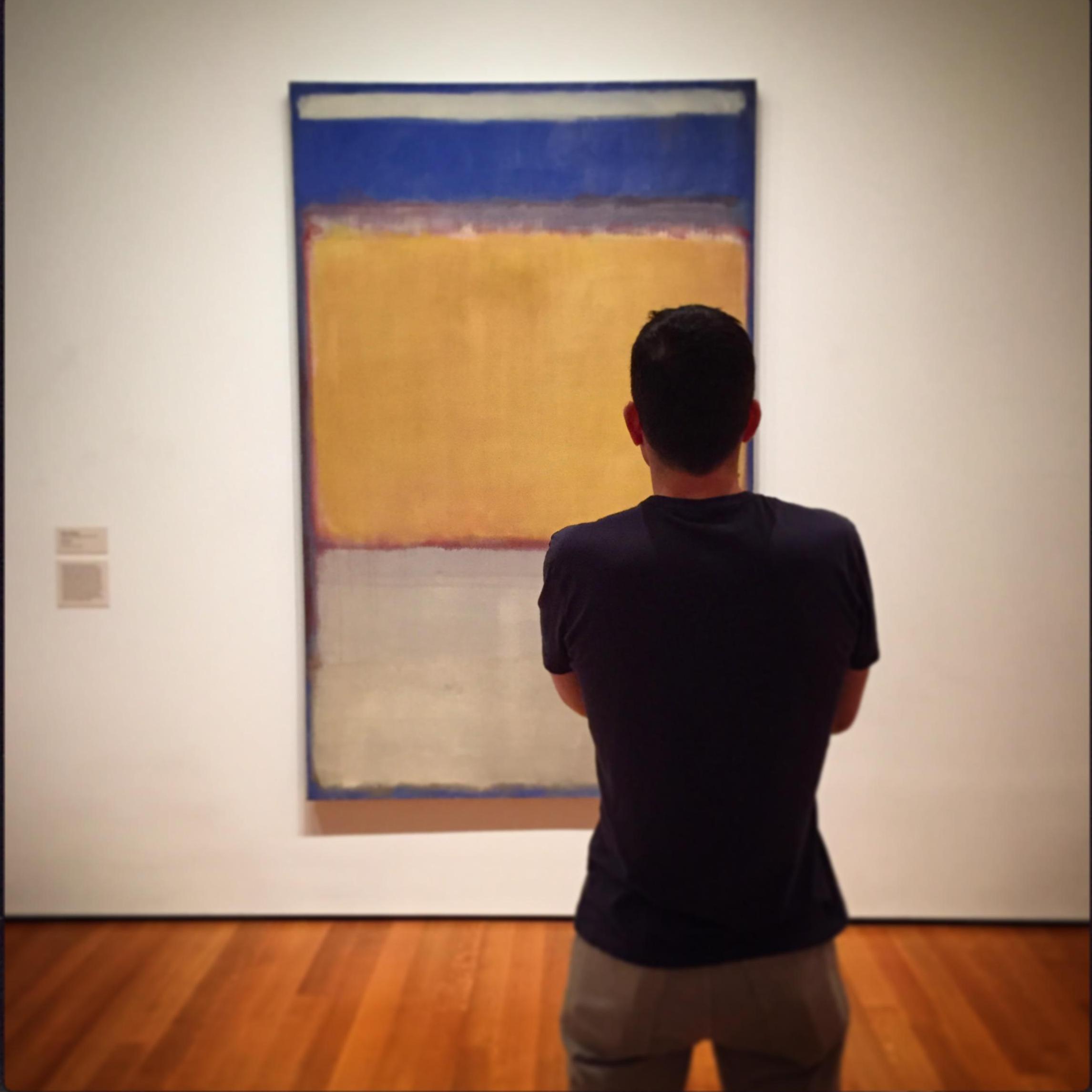 Taking in the Rothko.  MoMA, NYC.