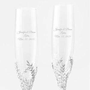 Engraved Athena Wedding & Anniversary Flute Set