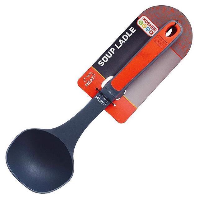 Meat Red Soup Ladle – Non Stick Silicone, Comfortable Handle, Serving and Cooking Spoon for Hot and Cold Foods – Color Coded Home and Kitchen Accessories by The Kosher Cook