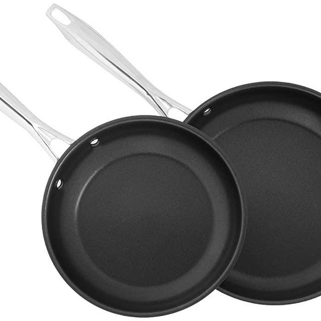 CUISINART 8922-810NS Professional Series 2-Piece Stainless Steel Nonstick Skillet Set, 8” & 10