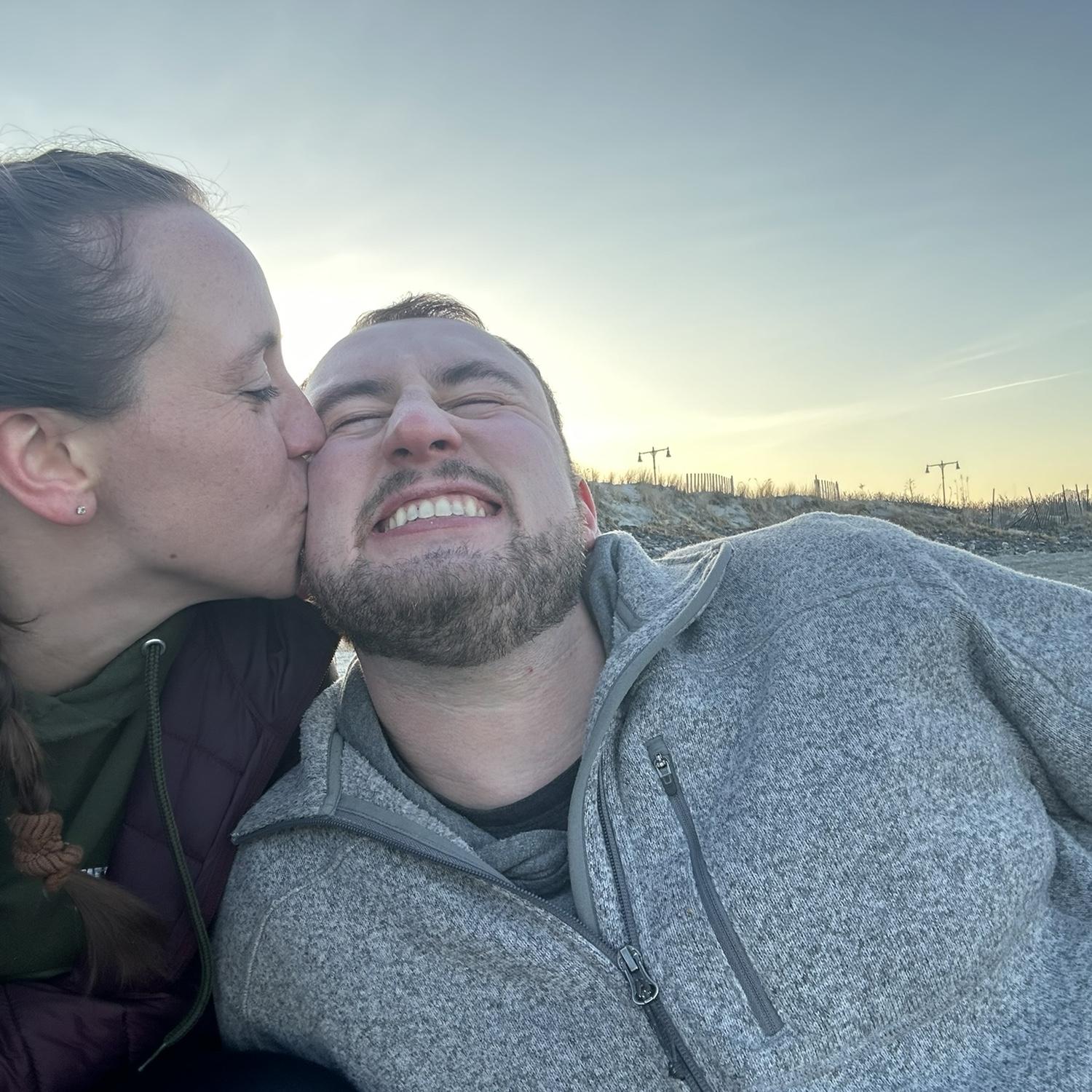 An oceanfront picnic in March - we had the whole beach to ourselves