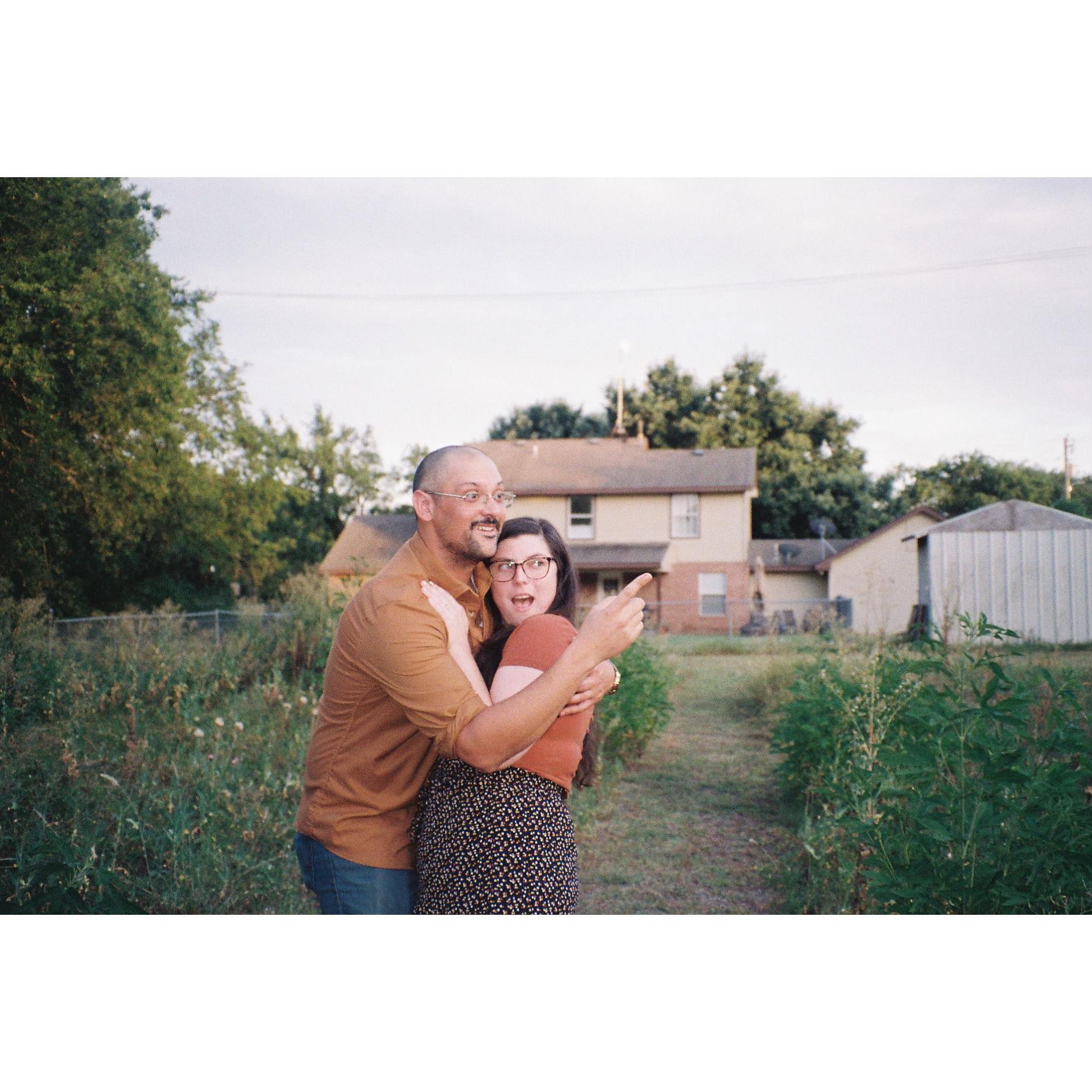 In our prairie, outtake from our engagement photoshoot with Taylor and Logan