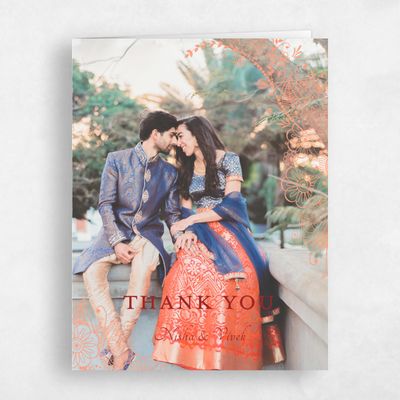Dark Red Wedding Thank You - Sambac Photo