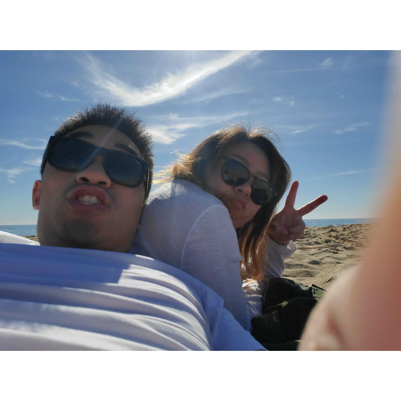 Date at the beach