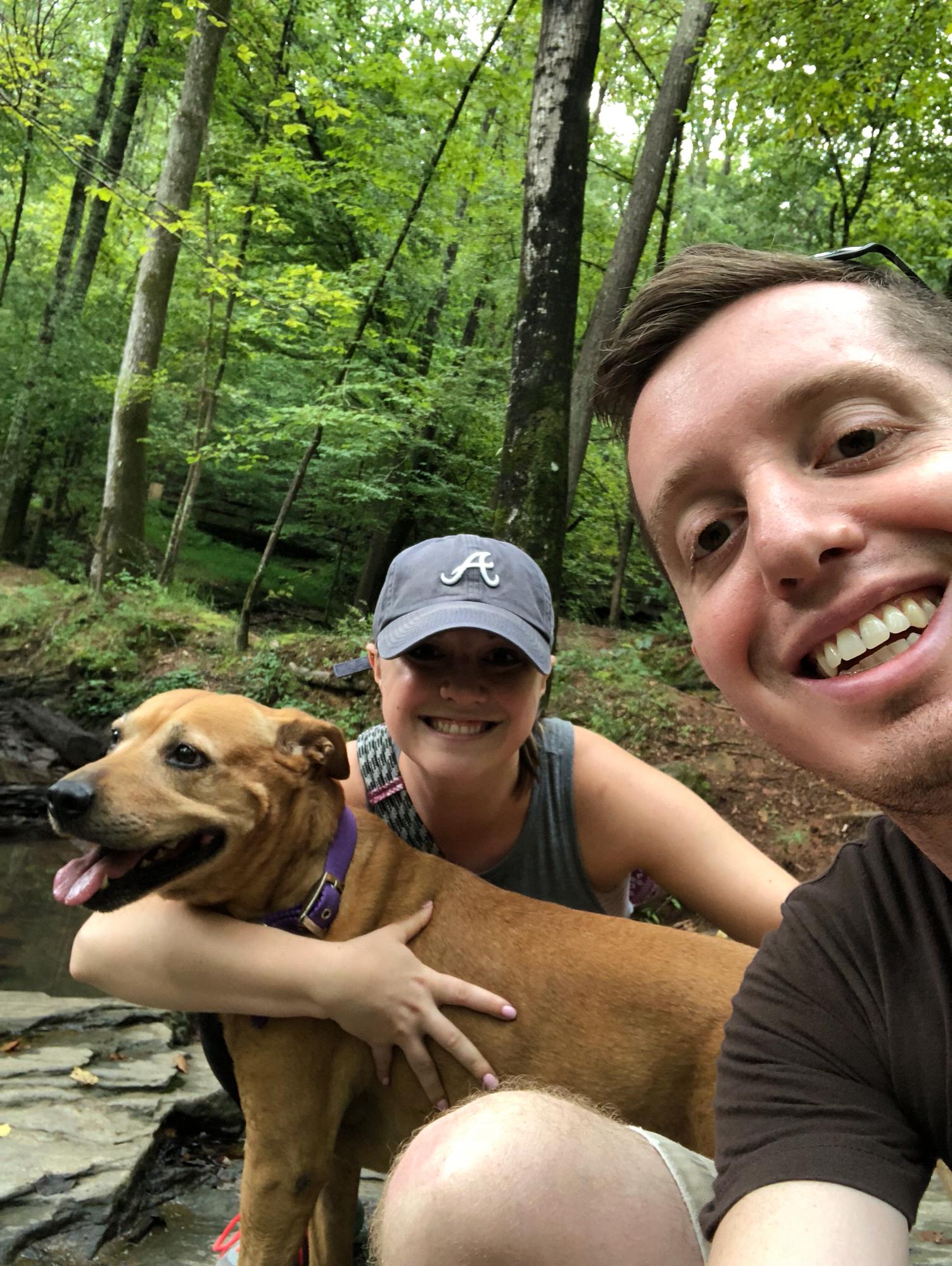 Hiking at Sweetwater Creek with Luna. We enjoy being outdoors any chance we can get.