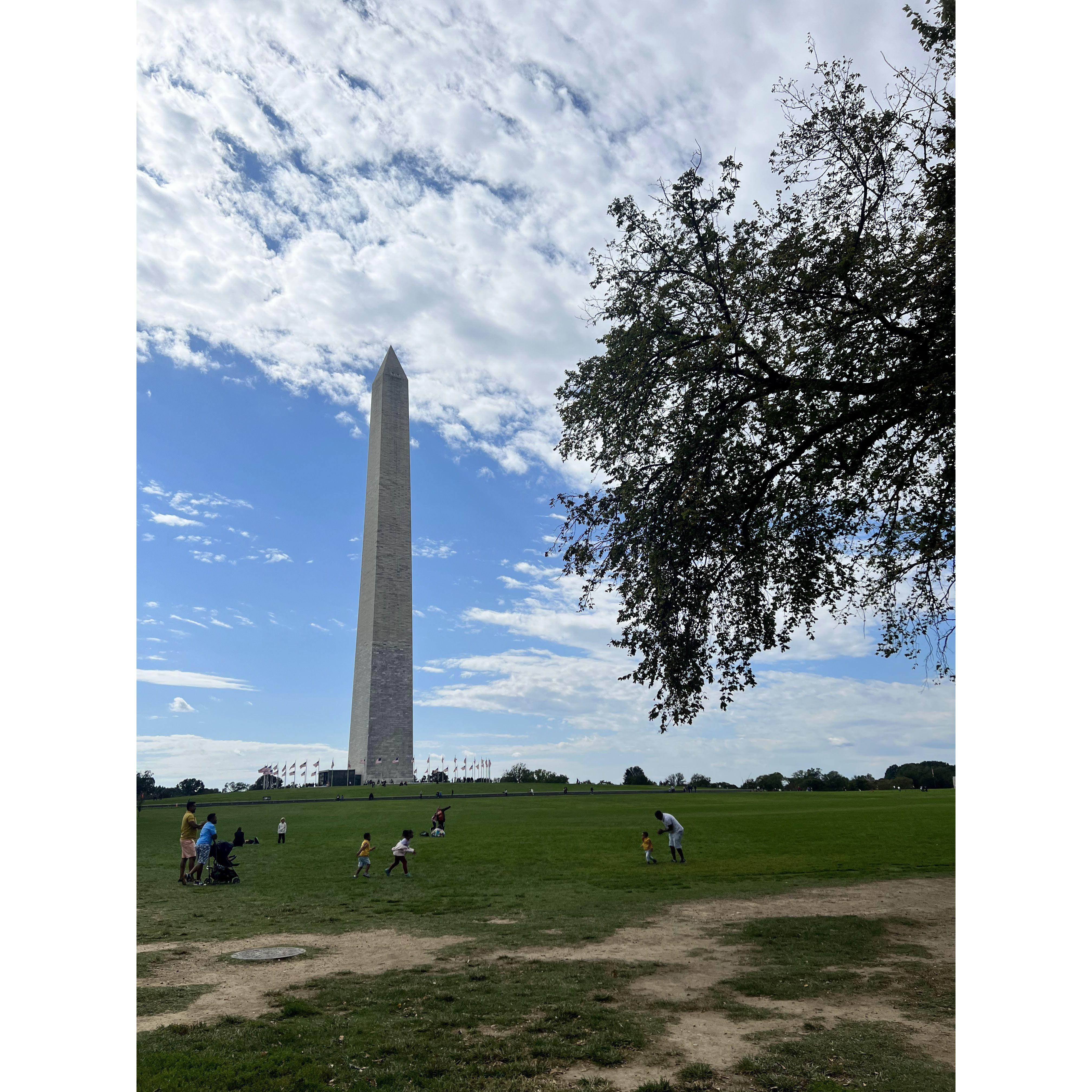 Kev told Abby that there's a joke about the Washington Monument-- it can't be repeated. Very Freudian though.
