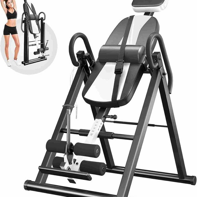 YOLEO Gravity Inversion Table for Back Pain Relief 2026 New Inversion Table w/Lumbar Support Easy to Assemble Back Stretcher Machine 300 lbs