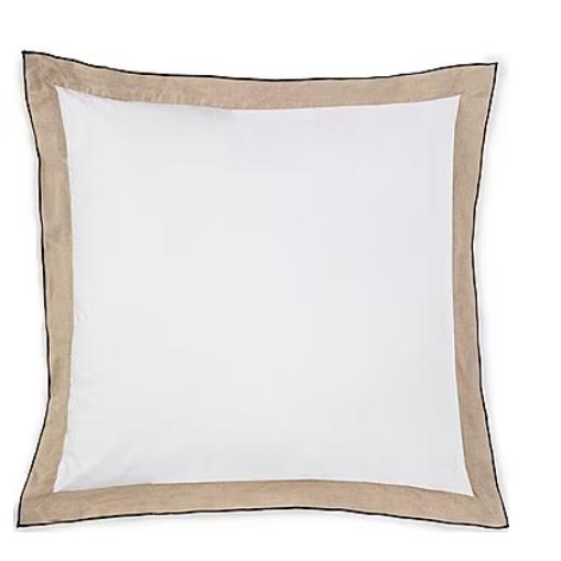 Southern Living Covington Linen Contrast Trim Euro Sham