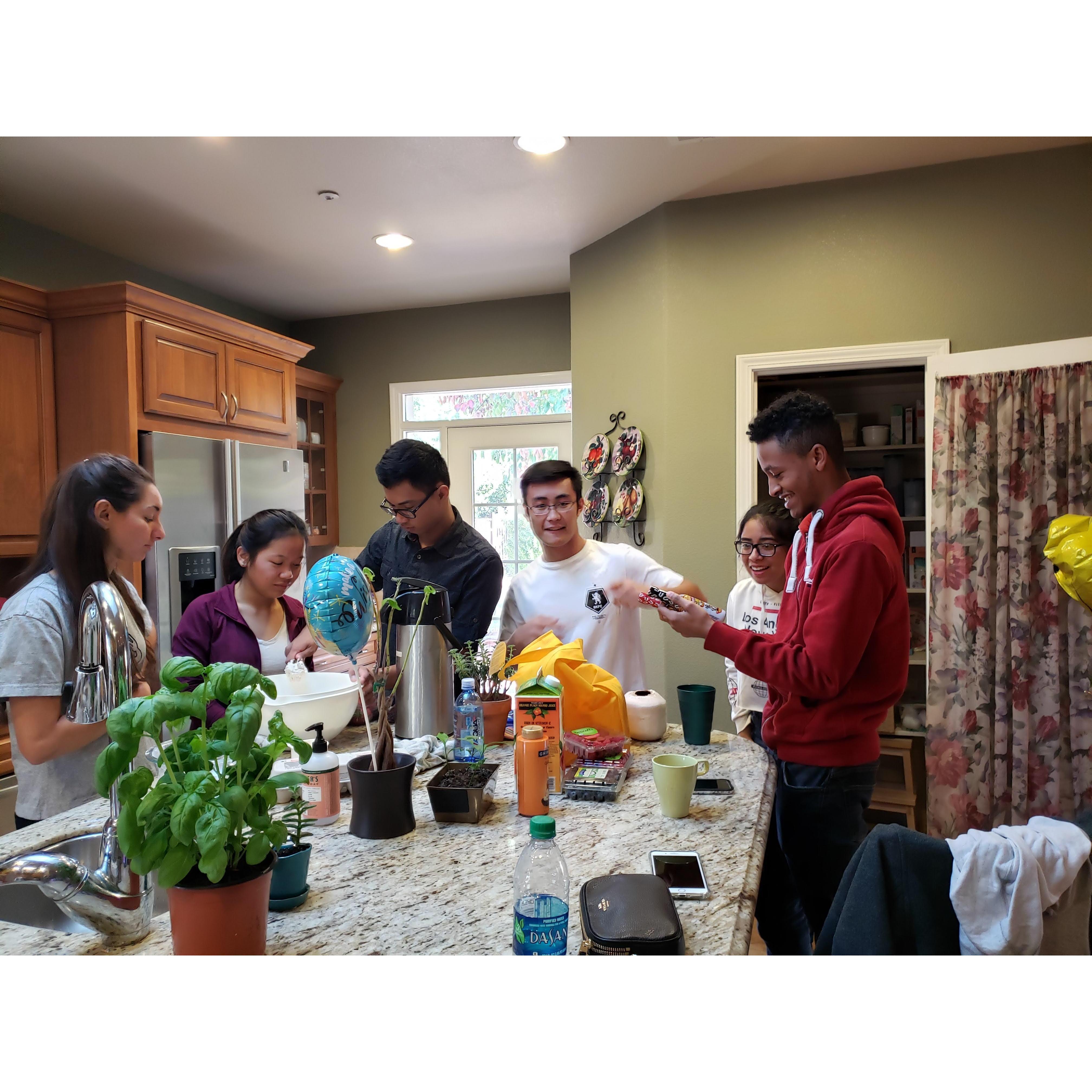 This was taken at a "Pancake Sunday" our friend group hosted!