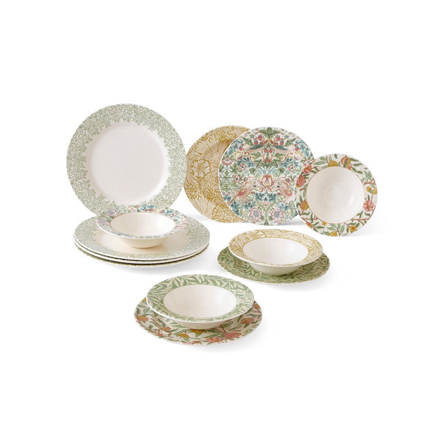 Spode Morris & Co. 12 Pc. Dinnerware Set, Service for 4