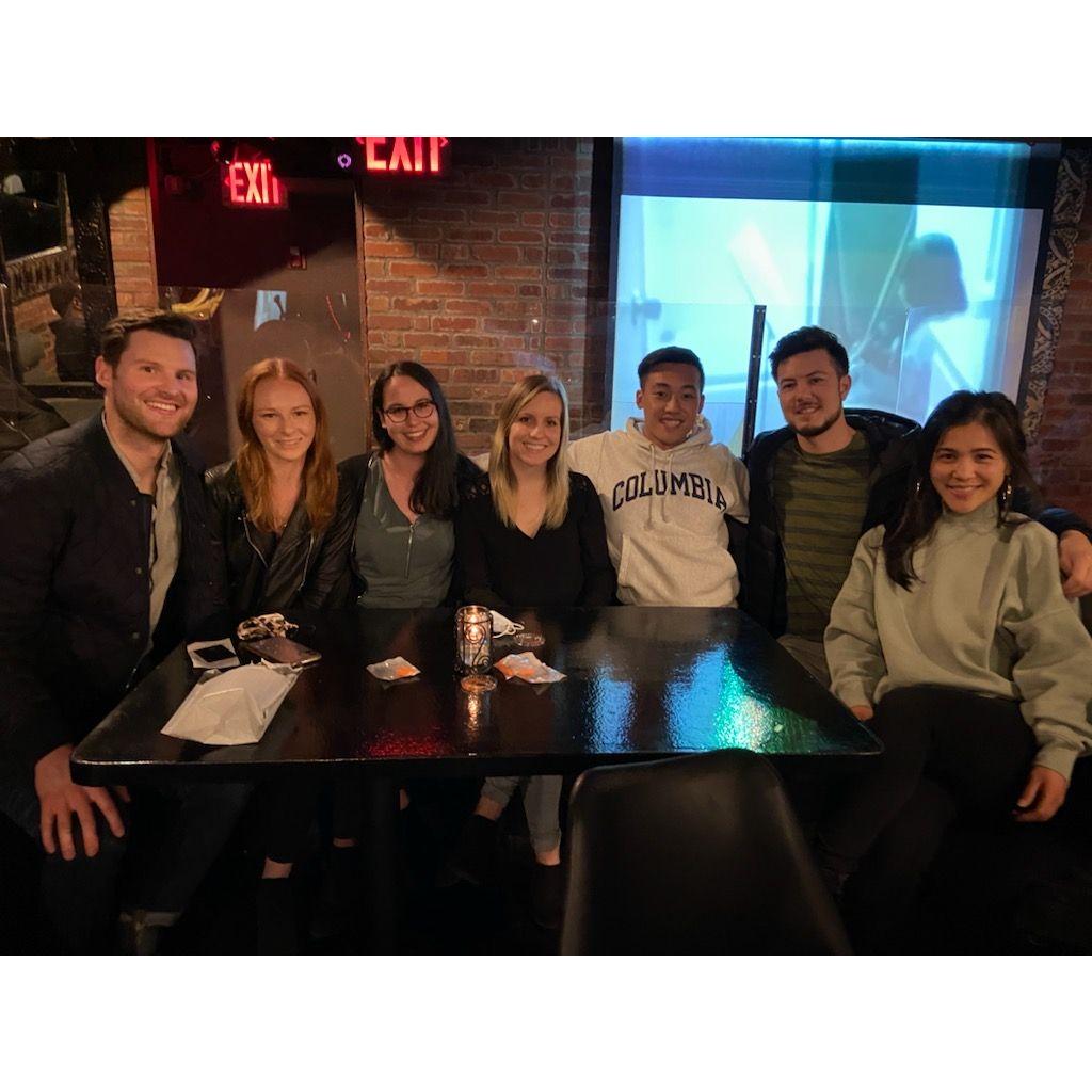 At the Comedy Cellar with Michael's amazing coworkers