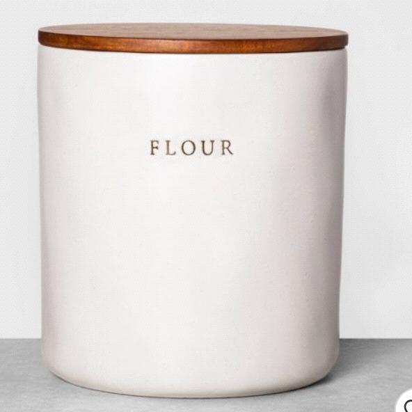 Flour Stoneware Canister with Wood Lid - Hearth & Hand™ with Magnolia