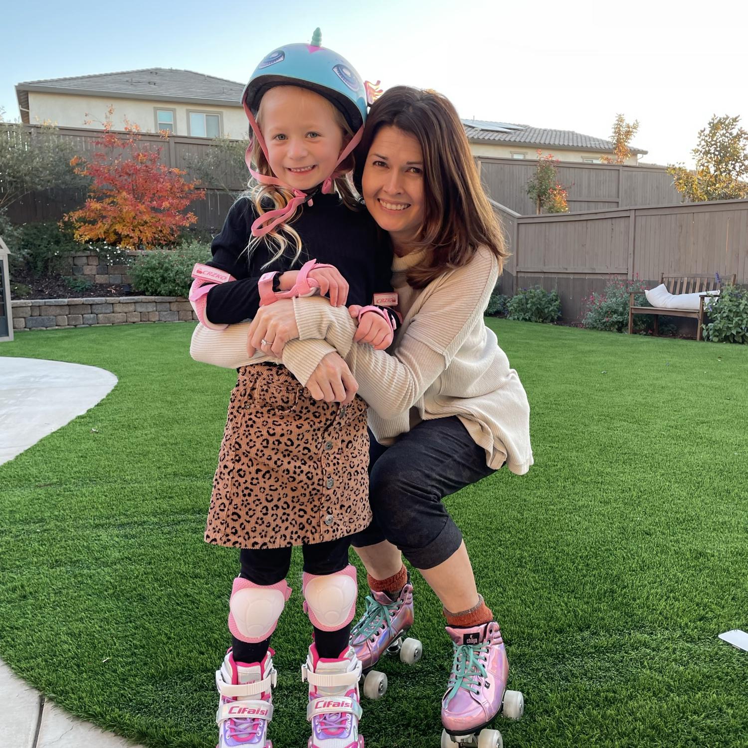 Skating lessons with our girl!