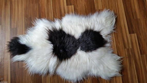 Natural Genuine Rare Breed Icelandic Sheepskin Rug multicolor Long wool #806