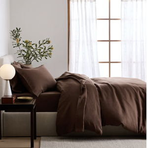European Linen Duvet Cover- Espresso KING