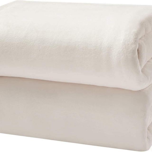 Bedsure Fleece Blanket King Size Cream - 108x90 inches