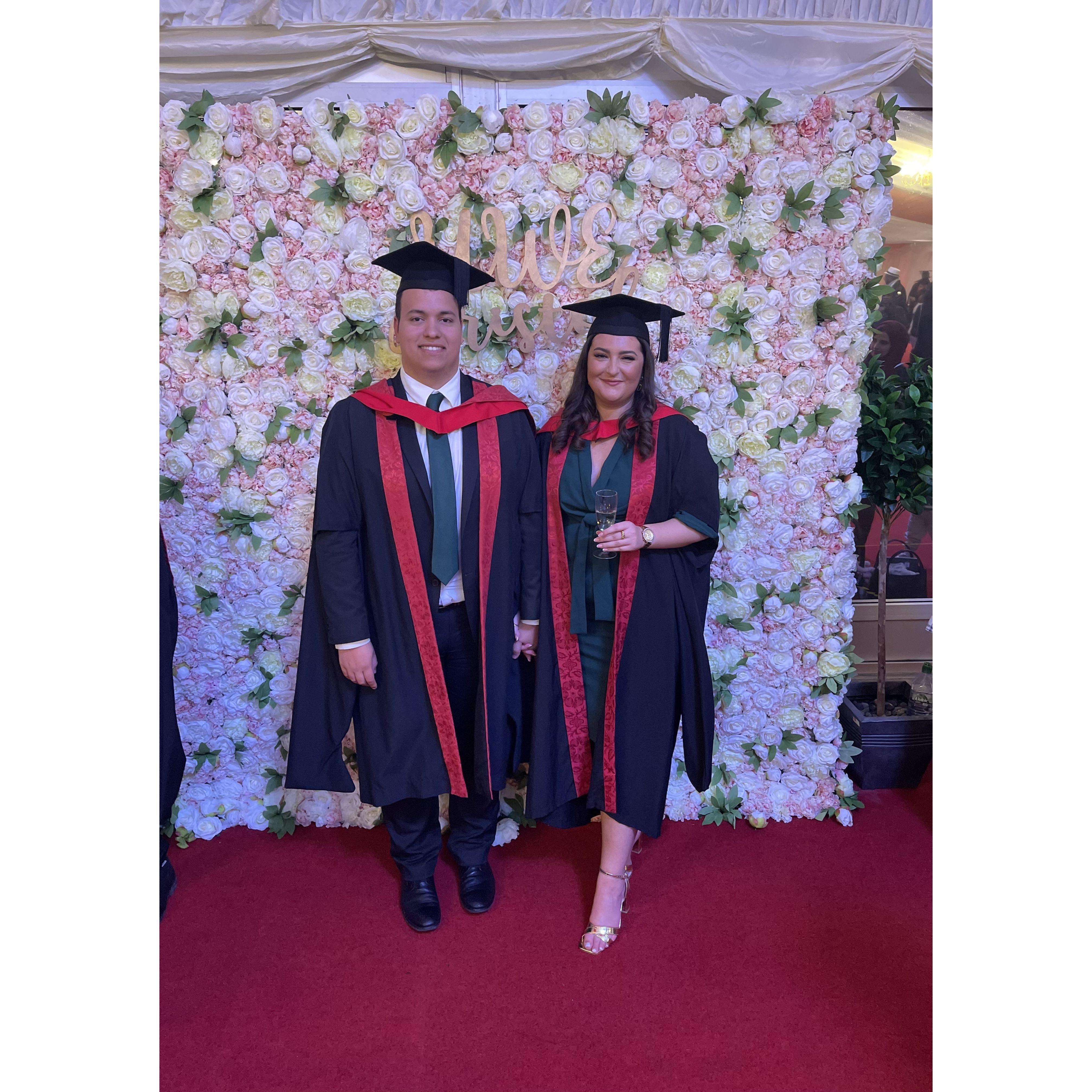 November 2022- Celebrating that we both graduated with our Masters degrees!