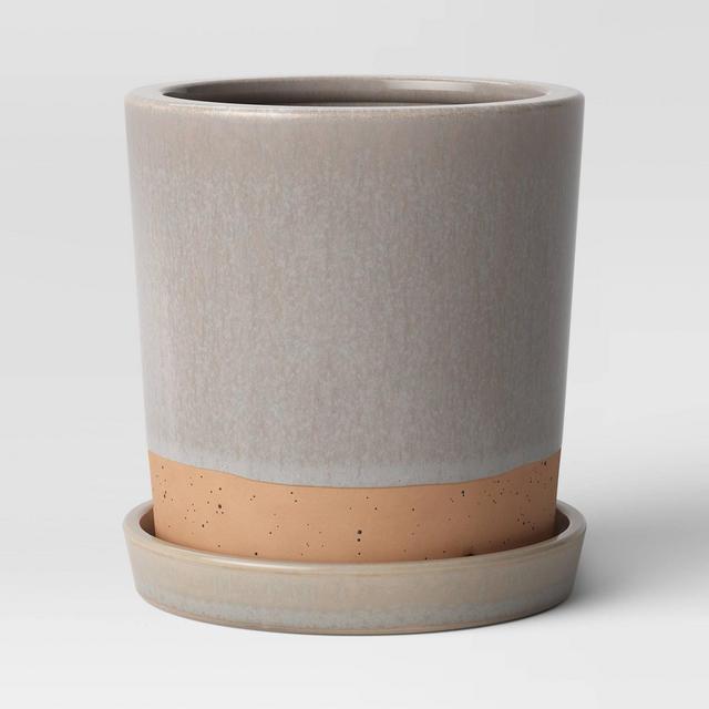6" Earthenware Planter Gray - Smith & Hawken™