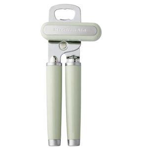 KitchenAid Classic Multifunction Can Opener and Bottle Opener Easy to Use, Razor Sharp Stainless Steel Cutting Wheel, Soft Ergonomic Handles, Pistachio