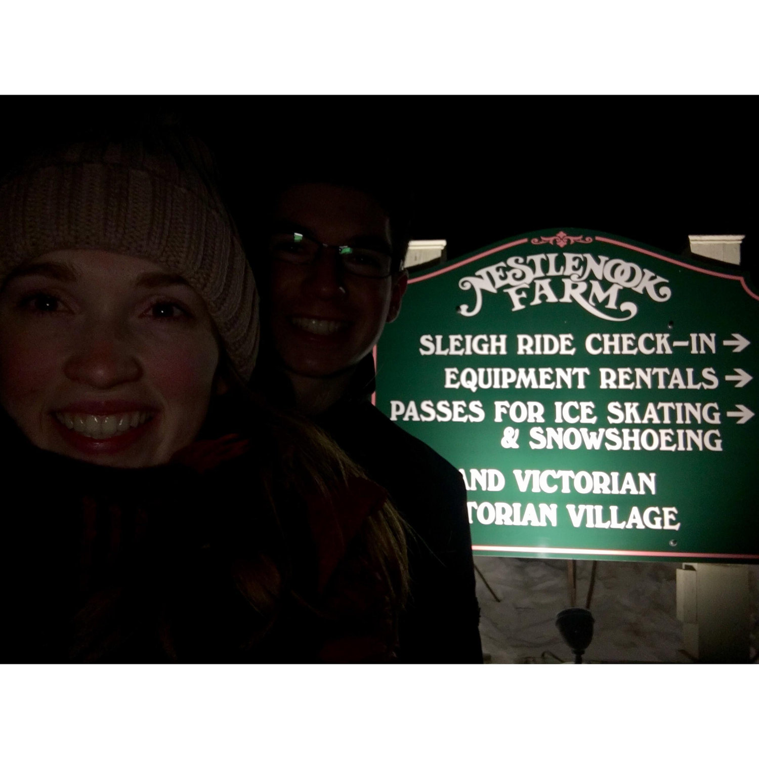 02.10.2019: Brian surprised me with my first visit to Nestlenook Farm to celebrate our 1st anniversary during our friend yearly ski trip - we went on sleigh ride and ice skated.