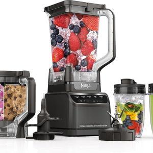 Ninja Kitchen System | All-in-One for Smoothies, Frozen Drinks, Veggie Chopper & More | With Full-Size Pitcher, 8 Cup Food Processor Bowl, (2) 18 oz. Cups, | 1200 Watt | Dark Grey | BR601AMZ