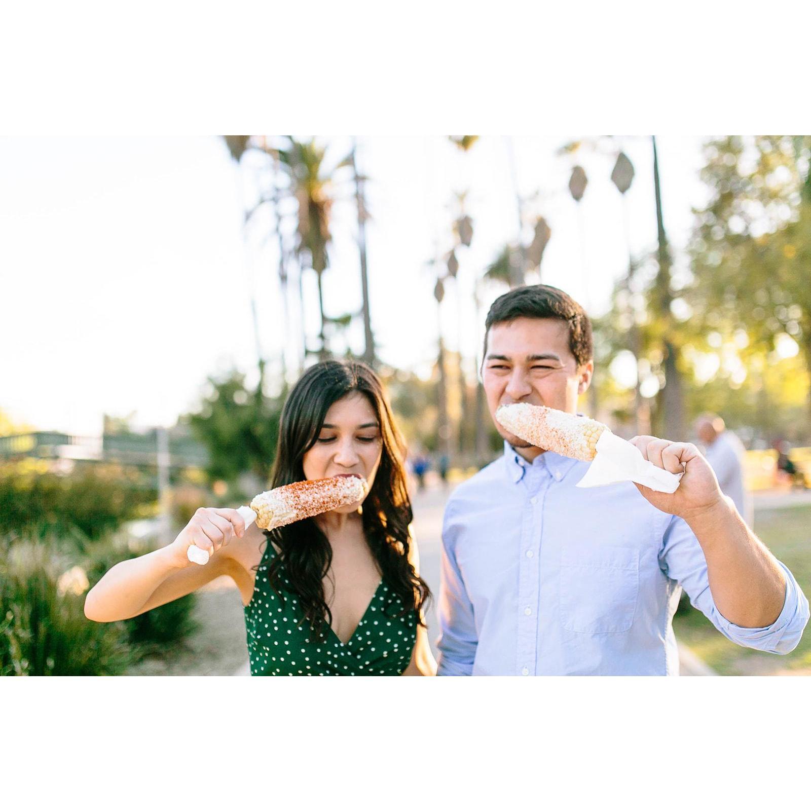 Elote also had to be incorporated into our engagement shoot!