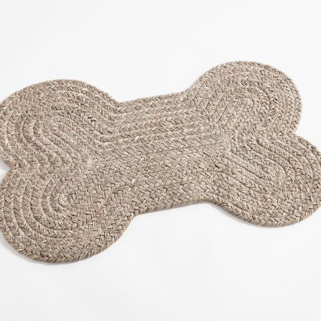 Woven Seagrass Bone Shaped Pet Mat, Medium/Large