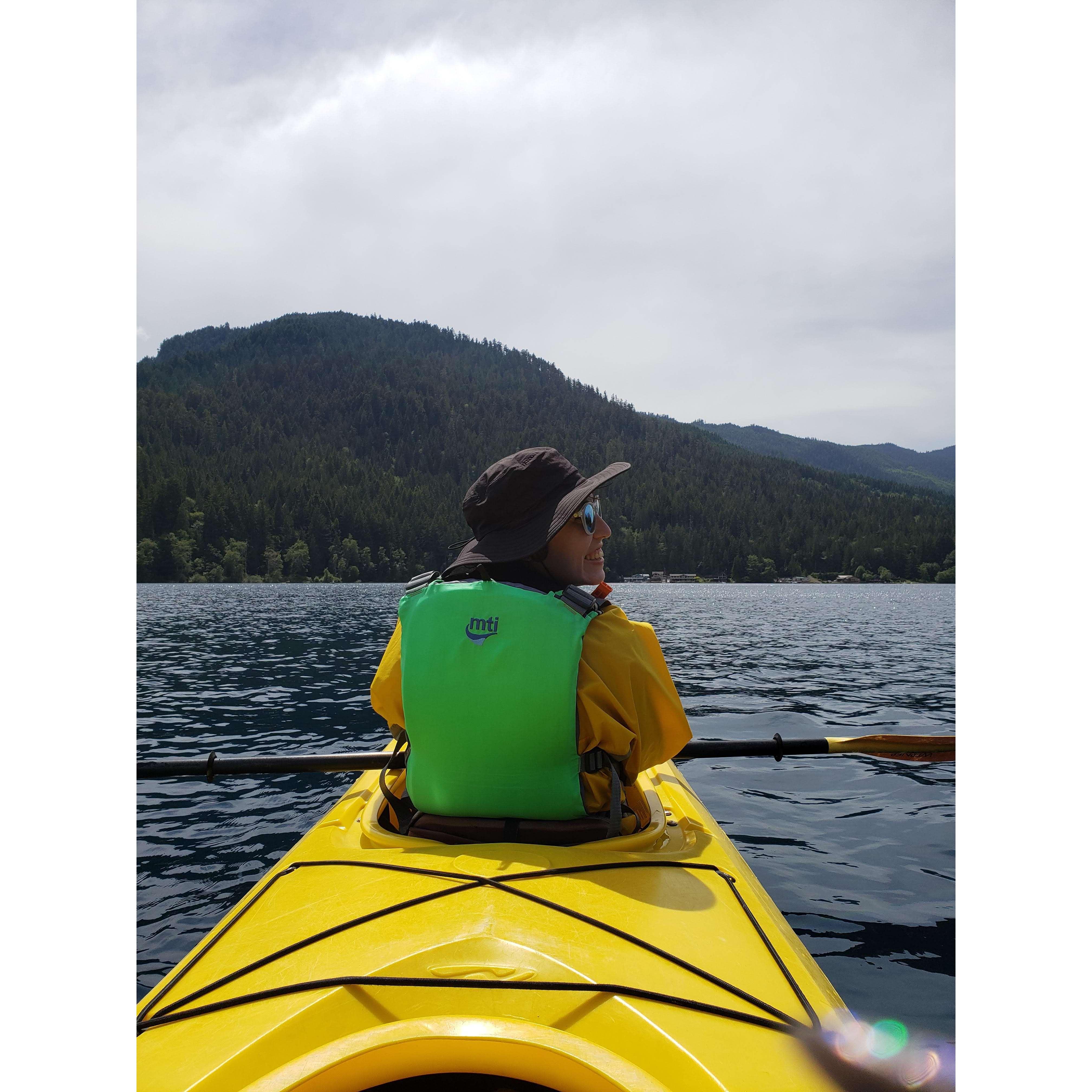 Rex taking in the views on Lake Crescent