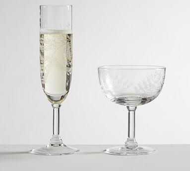 Monique Lhuillier Gabrielle Etched Champagne Glasses