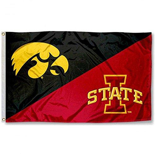 Iowa vs. Iowa State House Divided 3x5 Flag