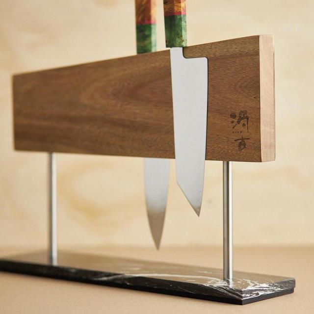 Magnetic Knife Block | Double Sided Holds 10 to 12 Knives | Blades up to 10"