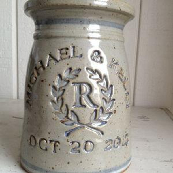 Personalized Wedding and Anniversary Pottery Gifts - Monogram Letter/Num