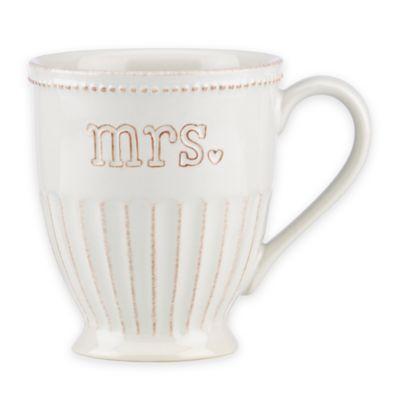 Lenox® French Perle "Mrs." Mug in White