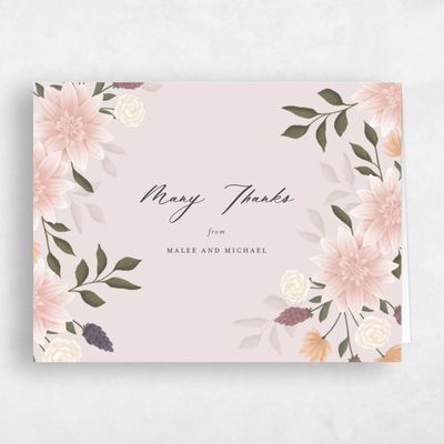 Light Mauve, Pink Wedding Thank You - Simeri Landscape