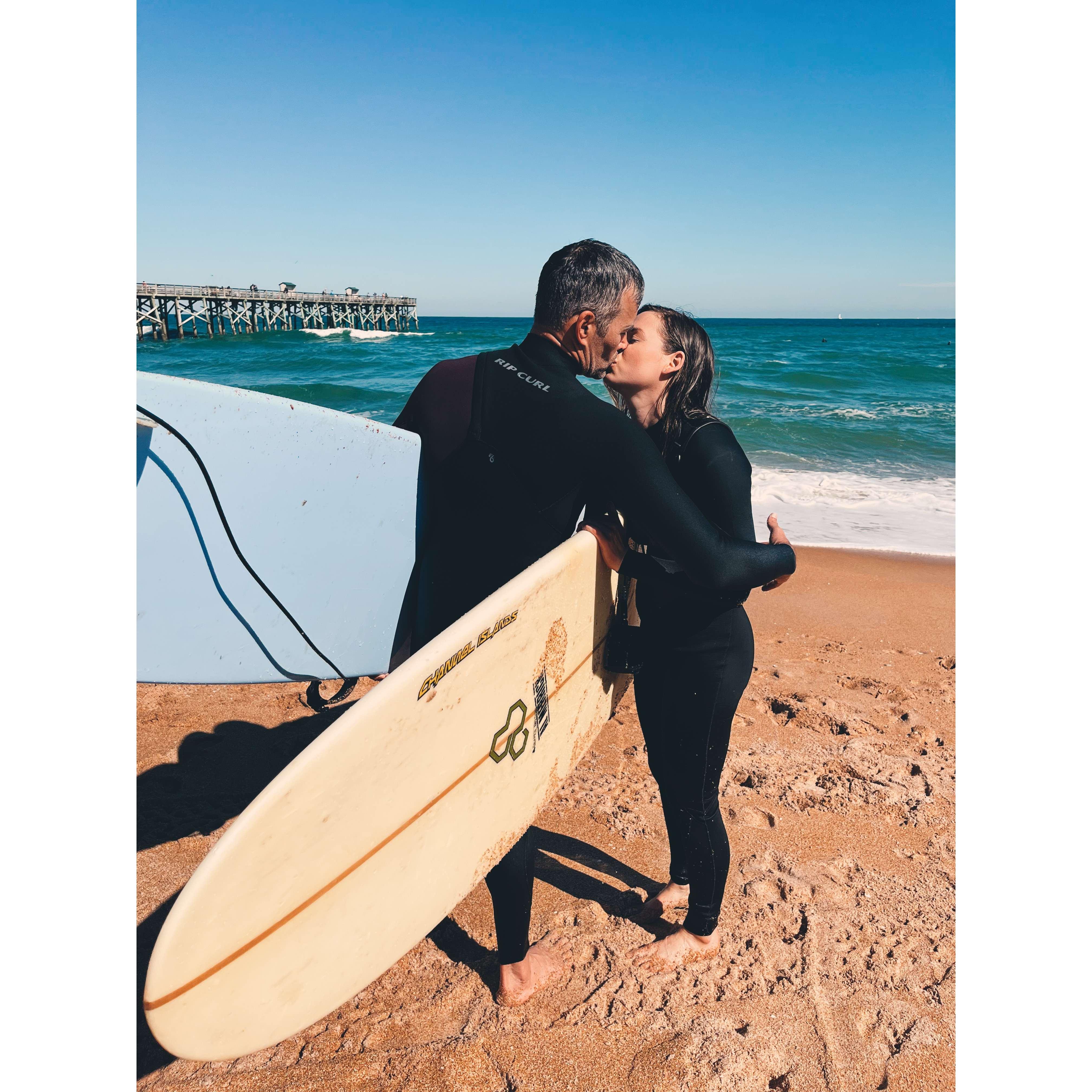 Clarissa experienced her first "paddle out" at the 20th Annual Tommy Tant Memorial Surf Classic, hosted by the Tant family in Flagler Beach in memory of Will's brother, Tommy.
