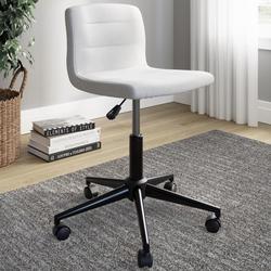 Imogen Grey Upholstered Office Chair with Casters