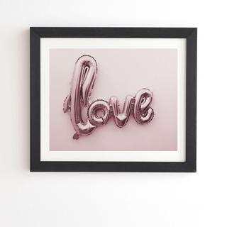 Love Pink Balloon Framed Wall Art