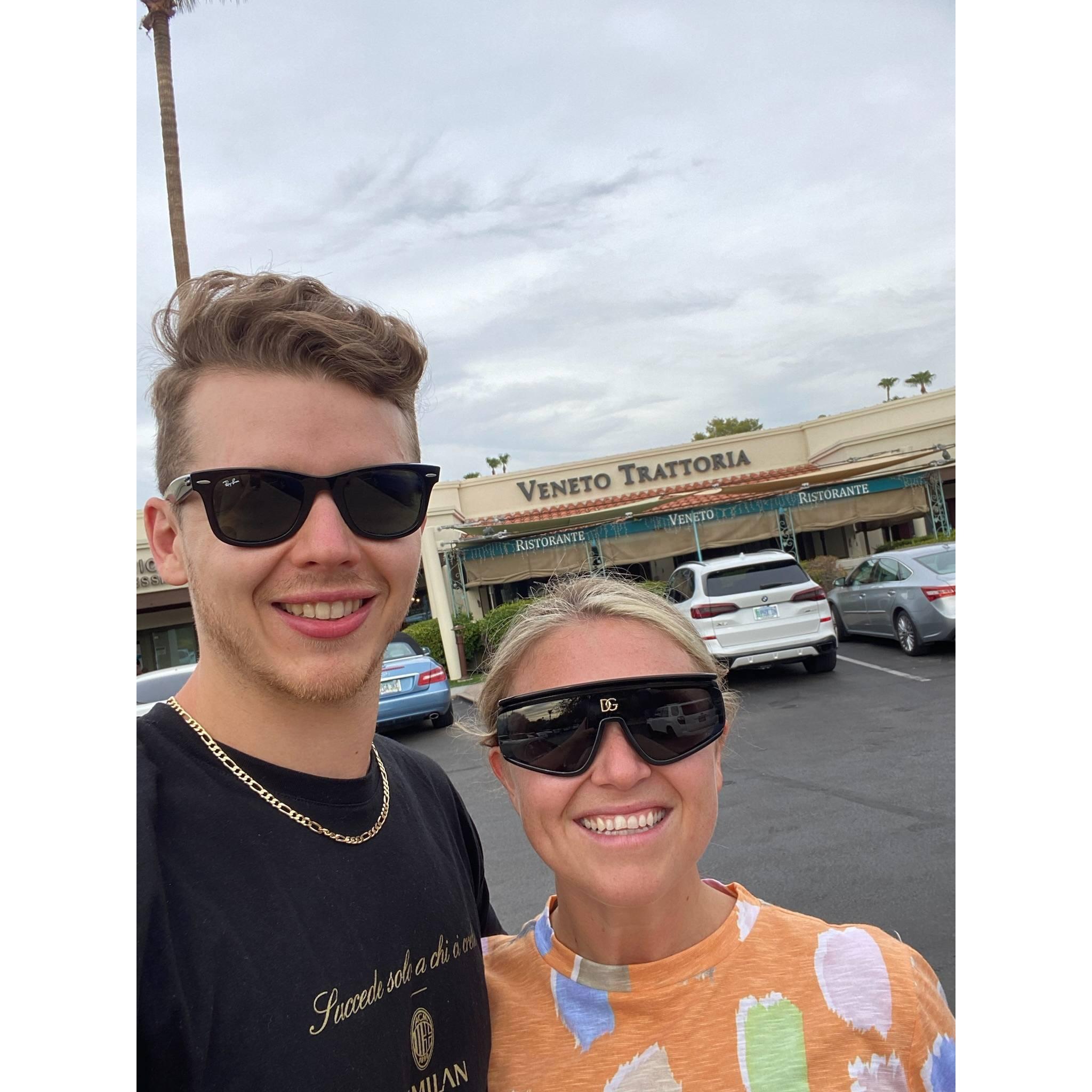 We had to stop to take a picture in front of Veneto Trattoria in Scottsdale!