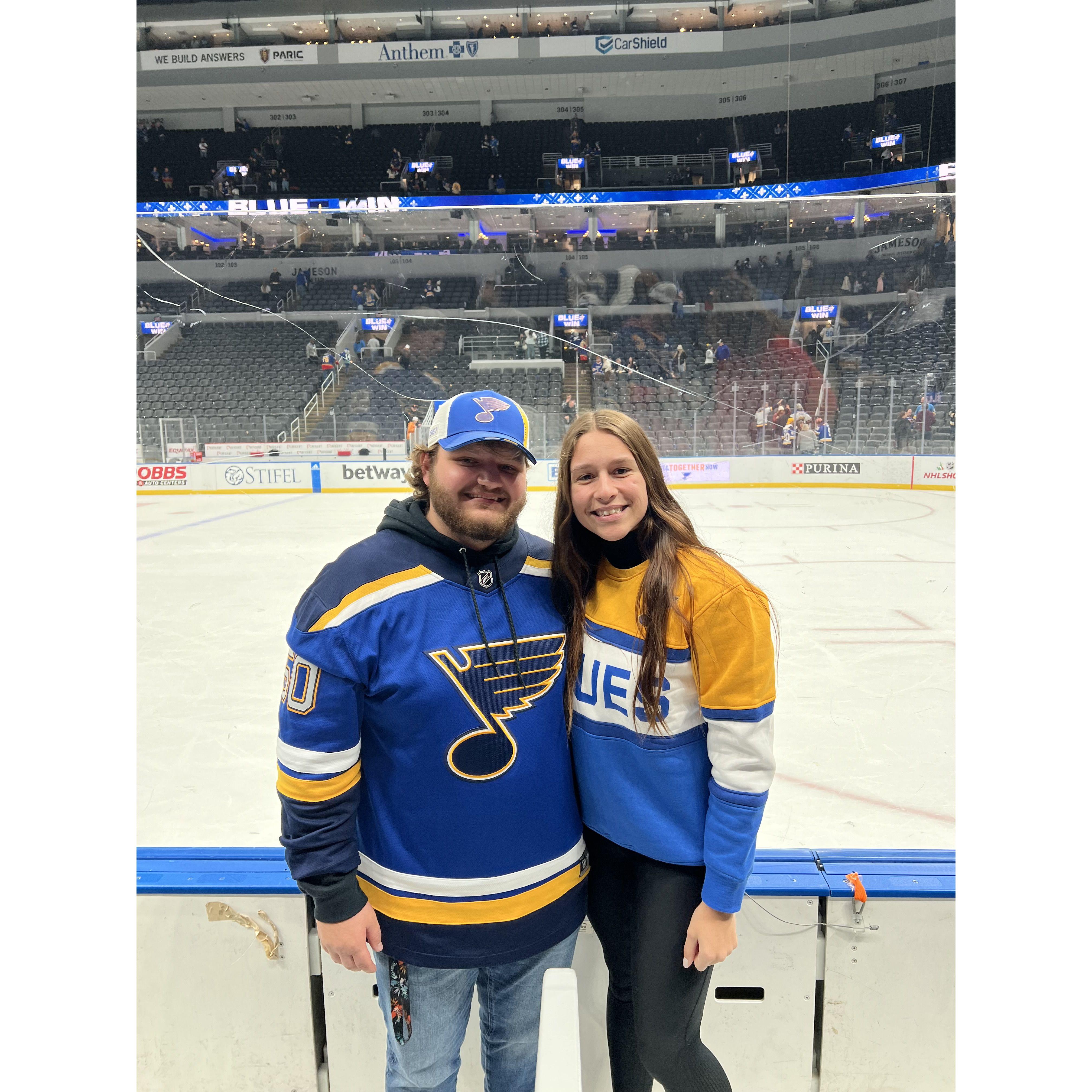 Out first Blues game together!